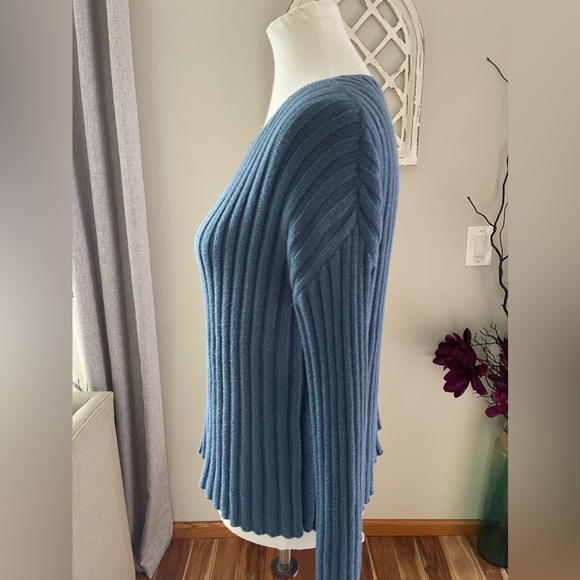 Peruvian Connection Rowe Ribbed Sweater In Blue Size S - Picture 4 of 15